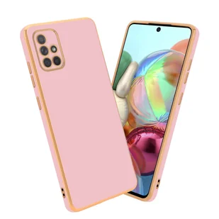 Pokrowiec Do Samsung Galaxy A51 4G / M40s Etui w Glossy Róż - Złoto TPU Silikonowe Obudowa Case Cover Cadorabo - Etui i futerały do telefonów - miniaturka - grafika 1