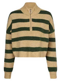 Swetry damskie - Noisy May - Sweter damski  NMNewalice, beżowy|brązowy|zielony - grafika 1