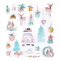 Scrapbooking - Naklejki Z Brokatem - Jolly Christmas 23 Szt Dalprint - miniaturka - grafika 1