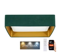 Lampy sufitowe - Brilagi-Ściemnialne światło LED VELVET SQUARE LED/36W/230V Wi-Fi Tuya+RC zielony - miniaturka - grafika 1