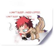 Plakaty - Plakat FEEBY Manga I need coffee, 70x50 cm - miniaturka - grafika 1