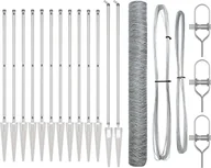 Ogrodzenia - Lumarko Ogrodzenie z słupkami Srebrny 1.2 x 10 m Stal pokryta PCV - miniaturka - grafika 1