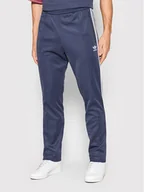 Spodnie sportowe męskie - Adidas Spodnie dresowe adicolor Classics Beckenbauer HB9439 Granatowy Regular Fit - miniaturka - grafika 1