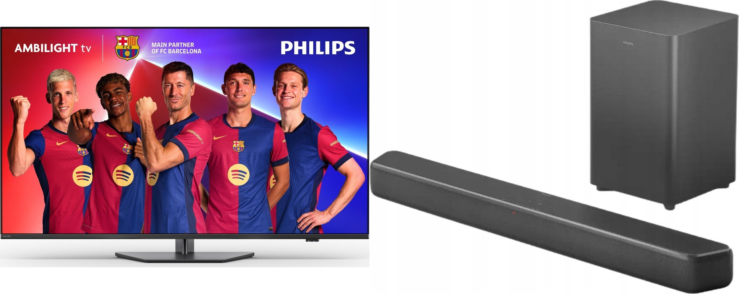 Philips Ambilight TV THE ONE 50PUS8919/12 + Soundbar Philips TAB5309/10