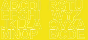 Litery samoprzylepne z połyskiem, żółte, 5 cm - Pasmanteria - miniaturka - grafika 1