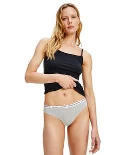 Tommy Hilfiger Majtki Damskie Stringi 3P Thong White/Gray/Black Uw0Uw02829 0Tf Xs - Majtki damskie - miniaturka - grafika 1
