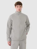 Bluzy męskie - 4F Bluza rozpinana bez kaptura męska - szara 3XL - miniaturka - grafika 1