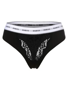 GUESS - Stringi damskie, czarny - Majtki damskie - miniaturka - grafika 1
