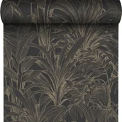 Tapety - Tapeta Matre A51403 liście ciemnoszara winylowa na flizelinie - miniaturka - grafika 1