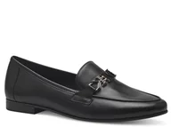 Mokasyny damskie - Półbuty damskie lordsy mokasyny skórzane czarne Marco Tozzi 84200-36 - miniaturka - grafika 1
