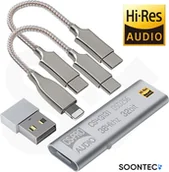 Wzmacniacze słuchawkowe - Wzmacniacz słuchawkowy Hi-Res DAC, zewnętrzna karta dźwiękowa SOONTEC CS43131 do smartfona Android laptop PC PS5, adapter audio USB-C 384kHz DSD256 3,5 mm - miniaturka - grafika 1