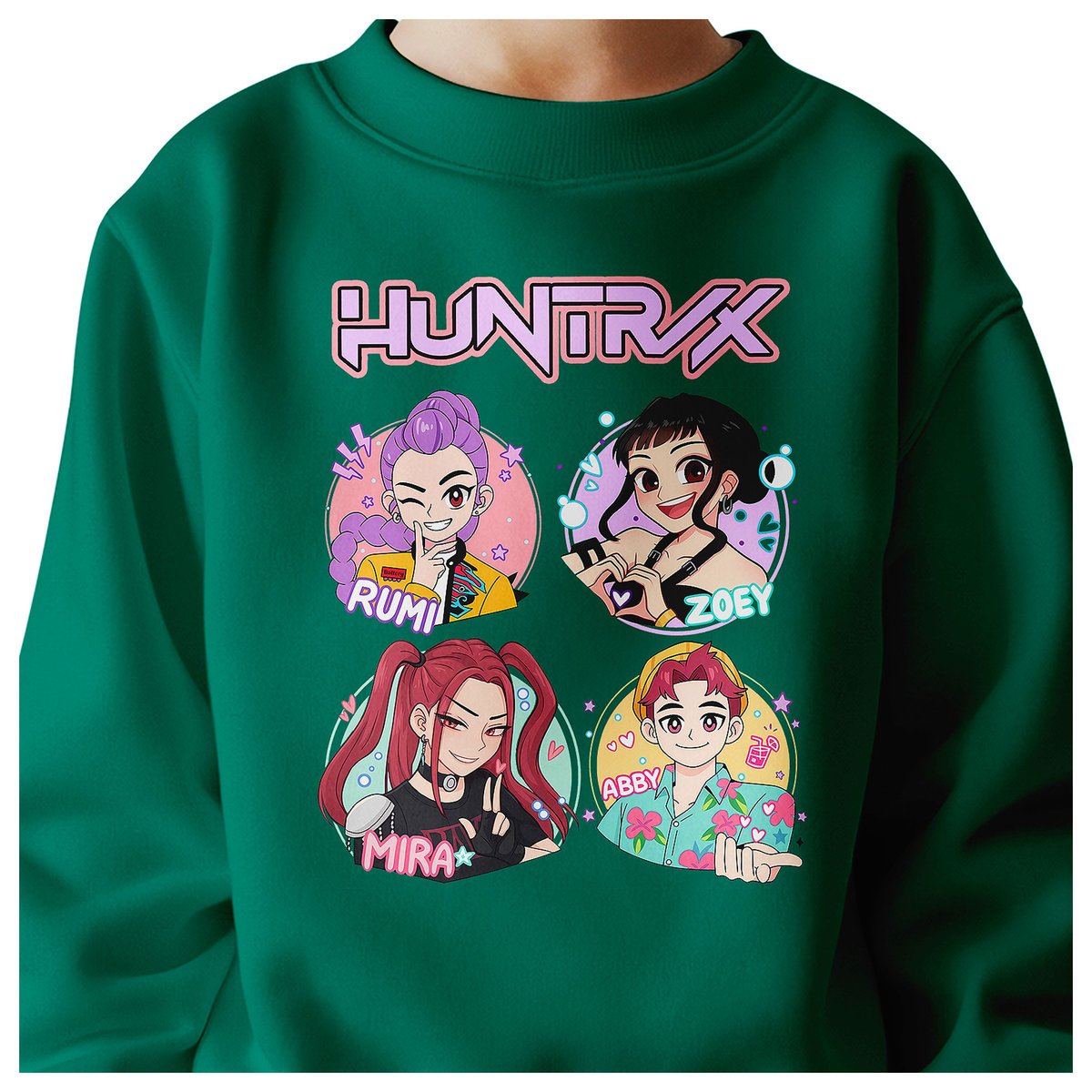 BLUZA DZIECIĘCA K-POPOWE ŁOWCZYNIE DEMONÓW HUNTRIX 104 BAWEŁNIANA