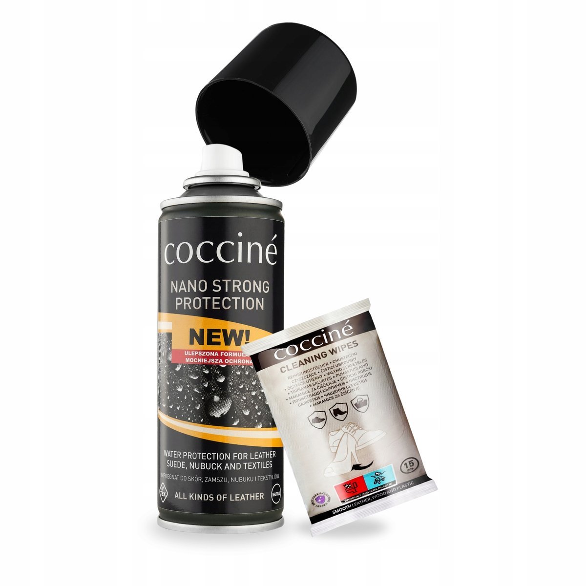 Nano Strong Protection do Butów z Chusteczkami 15 szt. Coccine Zestaw 2w1