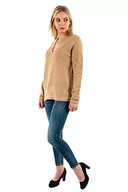 Swetry damskie - ICHI Damski sweter IHKAMARA V LS, 161212/Nomad, XXL - miniaturka - grafika 1