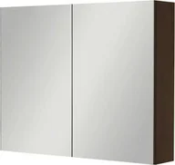 Szafki łazienkowe - Szafka łazienkowa z lustrem wenge mat 80x65cm FOKUS - miniaturka - grafika 1