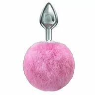Korki analne - Lola Lola Games Anal Plug Diamond Twinkle Pink - Korek analny z pomponem, różowy - miniaturka - grafika 1