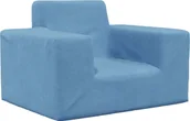 Krzesełka i taborety dla dzieci - vidaXL vidaXL Kanapa dla dziecka, niebieska, miękki plusz - miniaturka - grafika 1