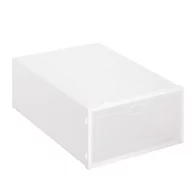 Pudła i pojemniki do przechowywania - Springos Pudełko na buty z klapą 31x21,5x12,5 cm biały organizer zestaw 10 szt. 10x HA3007 - miniaturka - grafika 1