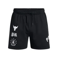 Spodnie sportowe męskie - Męskie spodenki treningowe Under Armour Project Rock Terry Flc Short Boh - czarne - UNDER ARMOUR - miniaturka - grafika 1