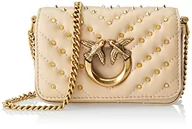 Torebki damskie - PINKO Damska Love Click Micro Sheep Nappa + torebka, D28Q_BEIGE Safari Antique Gold, D28q_beżowy Safari-Antique Gold - miniaturka - grafika 1