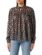 Bluzki damskie - DreiMaster Vintage Bridgeport damska bluzka z długim rękawem, Beżowy, wielokolorowy., S - miniaturka - grafika 1