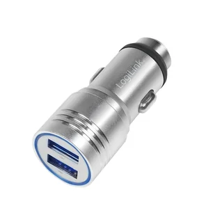 Adapter ładowarki samochodowej USB ze zintegrowanym młotkiem awaryjnym, 10,5 W, LogiLink - Ładowarki samochodowe - miniaturka - grafika 1