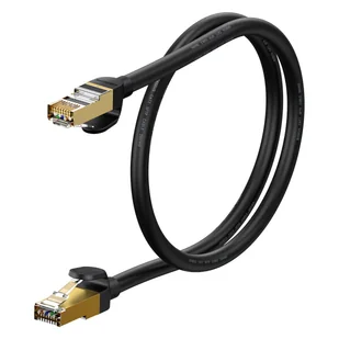 Baseus Speed Seven szybki kabel sieciowy RJ45 10Gbps 0.5m czarny (WKJS010001) - Kable miedziane - miniaturka - grafika 1