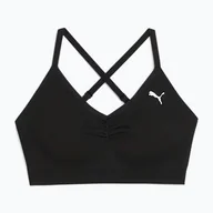 Bielizna sportowa damska - Biustonosz fitness PUMA Move Shapeluxe Seamless puma black - miniaturka - grafika 1