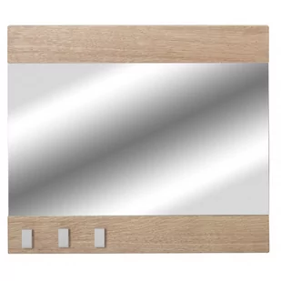 Wieszak na ubrania LOCO Leida z lustrem, biały, 60x65x5 cm - Wieszaki i stojaki - miniaturka - grafika 1