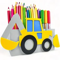 Przyborniki na biurko - Kajawis, organizer na biurko, koparka - miniaturka - grafika 1