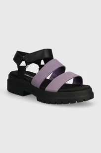 Timberland sandały skórzane London Vibe damskie kolor fioletowy na platformie TB0A63GGEAJ1 - Sandały damskie - miniaturka - grafika 1