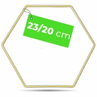 Wyposażenie pokoiku dziecięcego - Baza do łapacza snów makram baldachimów ZŁOTY MAT obręcz do HANDMADE HEKSAGON - miniaturka - grafika 1