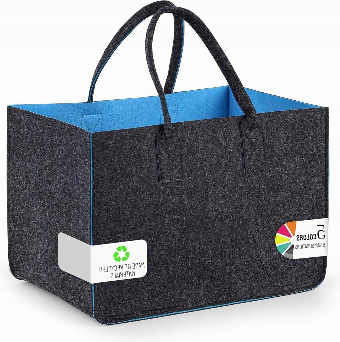 TORBA FILCOWA ZAKUPY 30 L 40X27X27CM DUŻA POJEMNOŚĆ SOLIDNA