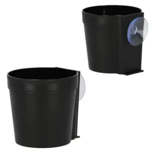 Esschert Design Czarna doniczka z przyssawką - Donice - miniaturka - grafika 1