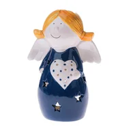 Świeczniki - Świecznik aniołek do domu ceramika morski prezent - miniaturka - grafika 1