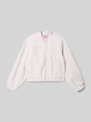 Swetry dla dziewczynek - Kurtka baseballowa o kroju regular fit z imitacji wełny - miniaturka - grafika 1