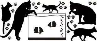 Naklejka na ścianę dla dzieci kot Kotki 14, 120x50 cm - Naklejki na ścianę Naklejka na ścianę dla dzieci kot Kotki 14, 120x50 cm - Naklejki na ścianę - miniaturka - grafika 1