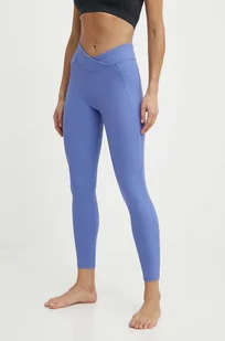 Reebok legginsy do jogi Lux Studio Rib kolor fioletowy gładkie 100076344 - Legginsy - miniaturka - grafika 1