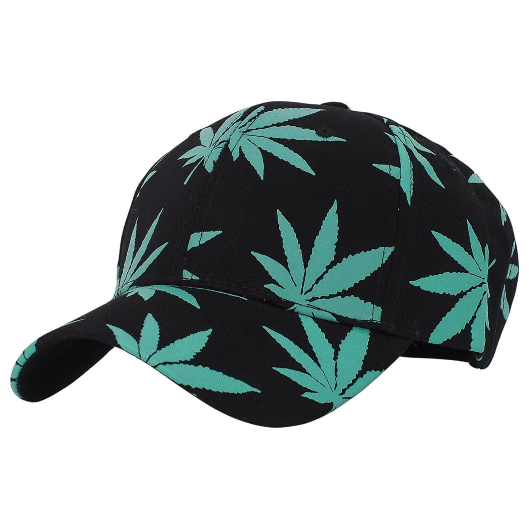 Czapka z daszkiem WEED czarna turkus