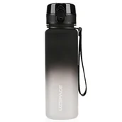 Shakery i bidony sportowe - Butelka na wodę z tritanu 500ml Bidon sportowy motywacyjny czarno-biały - miniaturka - grafika 1