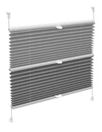 Rolety - Roleta plisowana Duo 57 x 150 cm szara - miniaturka - grafika 1