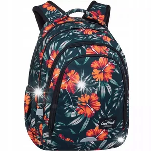 PLECAK SZKOLNY MŁODZIEŻOWY DLA DZIEWCZYN CZARNY W KWIATY COOLPACK CP - Plecaki szkolne i tornistry PLECAK SZKOLNY MŁODZIEŻOWY DLA DZIEWCZYN CZARNY W KWIATY COOLPACK CP - Plecaki szkolne i tornistry - miniaturka - grafika 1