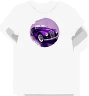 Koszulki i topy damskie - Koszulka damska biała z nadrukiem klasycznego kabrioletu MG XL - miniaturka - grafika 1