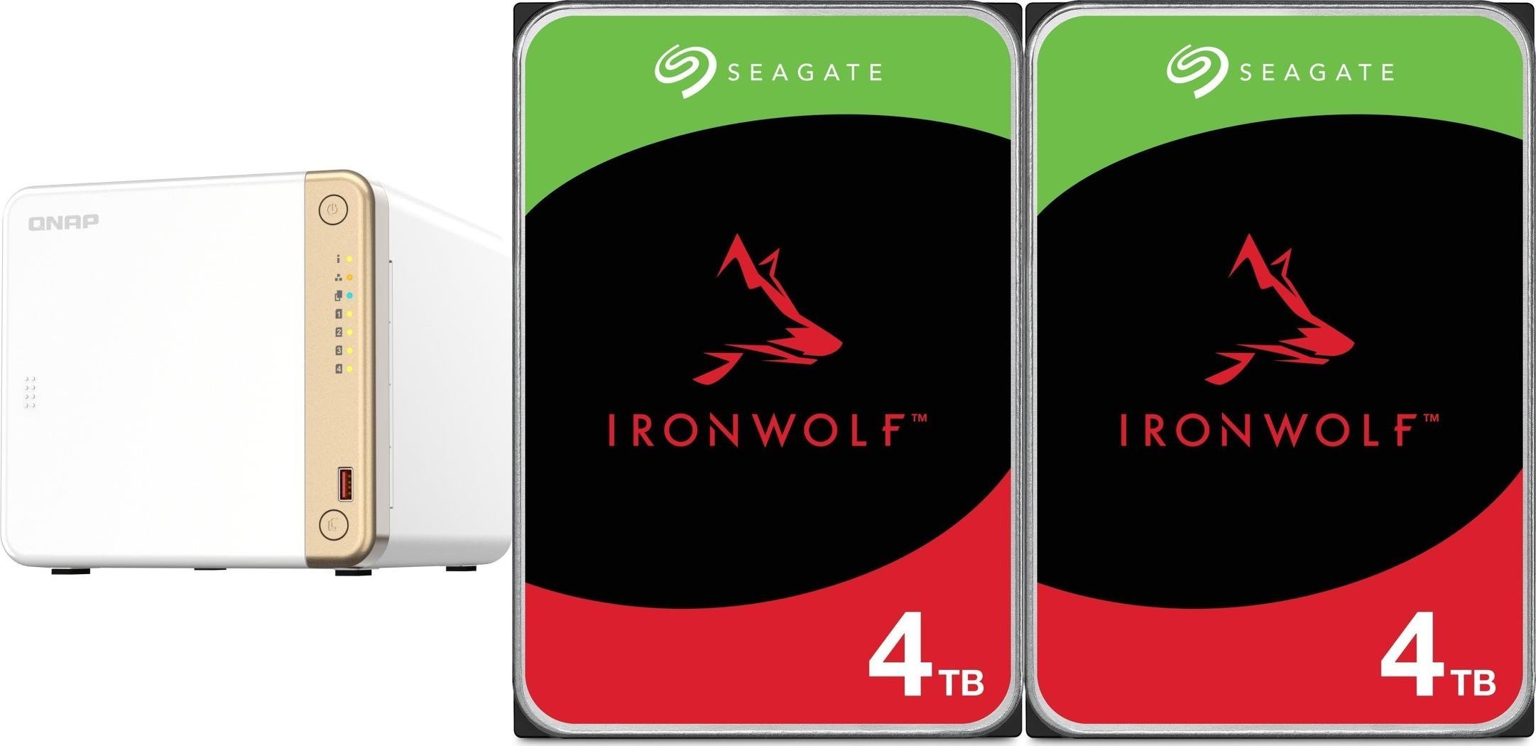 Serwer plików Qnap TS-462-4G + 2x Seagate IronWolf 4TB ST4000VN006
