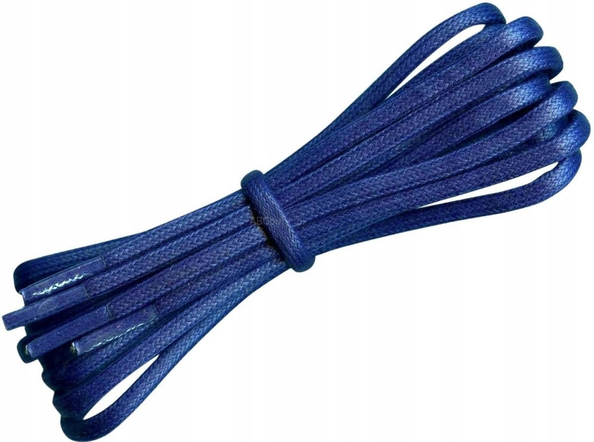 WOSKOWANE Sznurówki GRANATOWE Sznurowadła 60 cm CIENKIE Okrągłe 2 mm G9-32