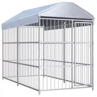 vidaXL Kojec dla psa z dachem 300 x 150 cm 144621 - Budy dla psów - miniaturka - grafika 1