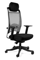 Fotele i krzesła biurowe - UniqueMeble Fotel biurowy, ergonomiczny, Fulkrum, szary - miniaturka - grafika 1