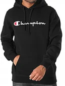Bluzy męskie - BLUZA męska CHAMPION z kapturem 220253-KK001 czarna bawełniana XXL - miniaturka - grafika 1