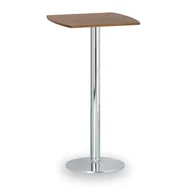 Stoły i stoliki do biura - B2B Partner Stolik wysoki Olympo II, 660 x 660 mm, chromowana podstawa, płyta orzech 423278 - miniaturka - grafika 1