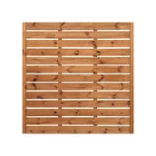 Ogrodzenia - Płot lamelowy szczelny dąb 180x180 cm drewniany Sobex - miniaturka - grafika 1